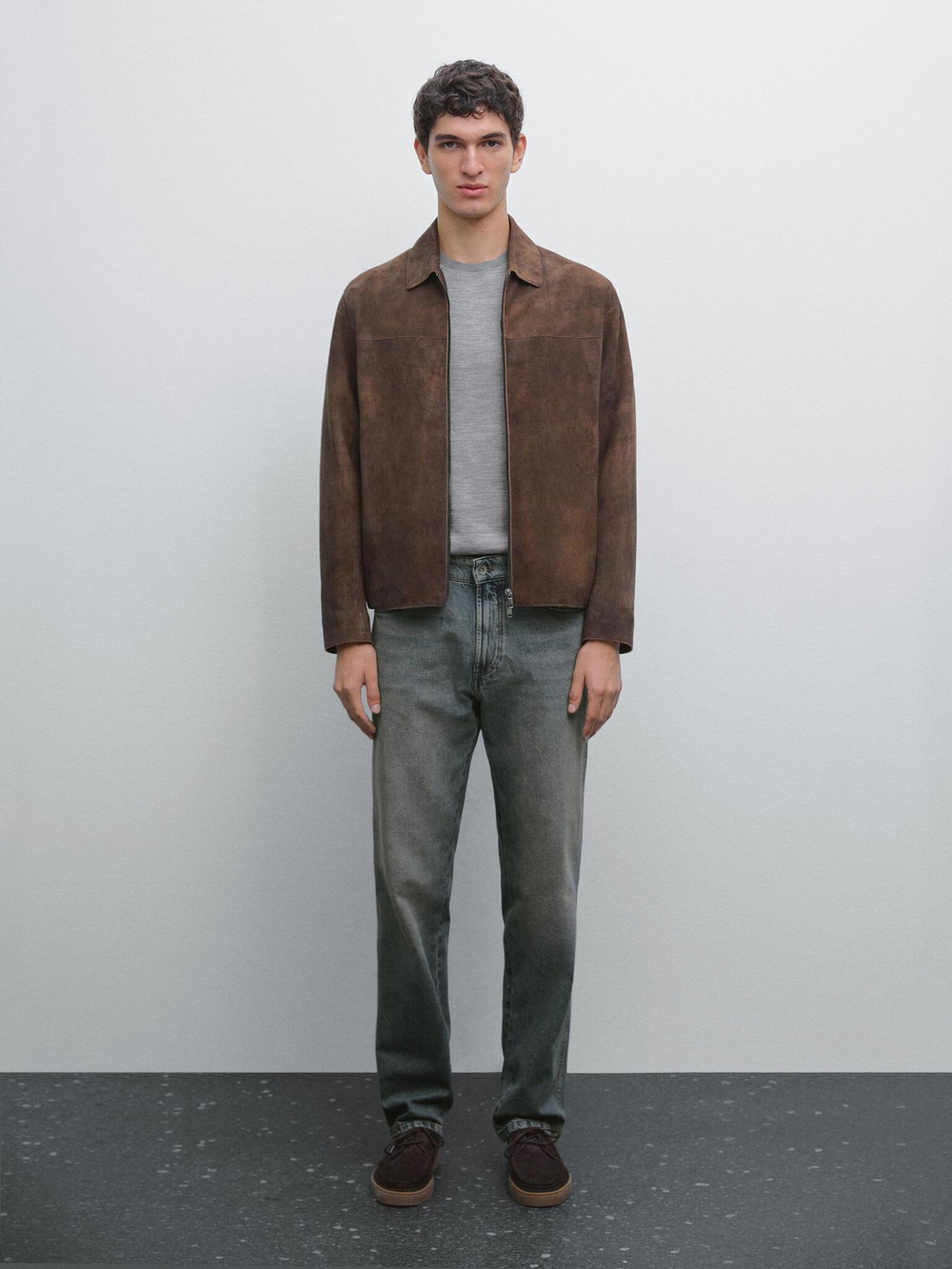 Massimo Dutti Зауженные джинсы, средне-синий