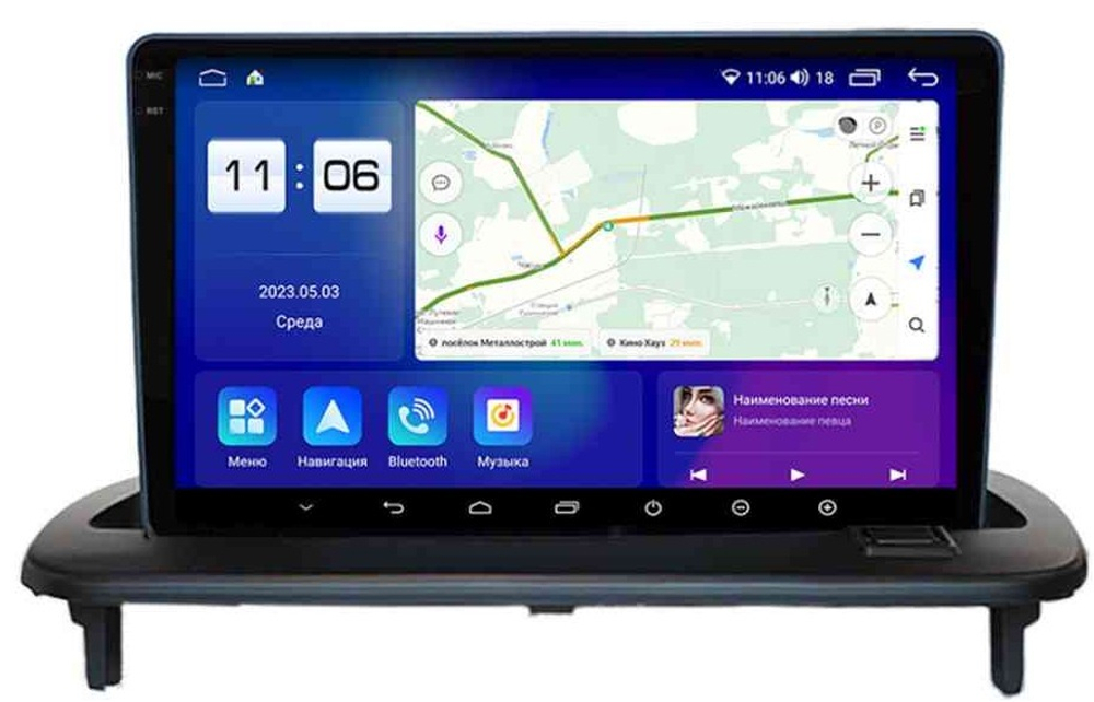 Магнитола для Volvo S40/V50 2004-2012, C30 2006-2012 - Parafar PF187RN2K на Android 13, QLED+2K, ТОП процессор, 4Гб+32Гб, CarPlay, 4G SIM-слот