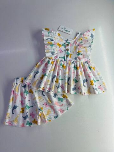 Радужные динозаврики - двойка для девочек 2 600 тг./шт. (оптом - цена за 5 размеров)