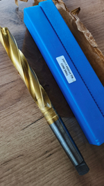 Сверло зенкер 25х281х160 H11 по металлу с коническим хвостовиком DIN345 HSSE-Co5 KM2 TiN