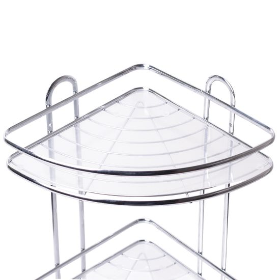 Полка для ванной 3-ярусная угловая Besser BS 0436D (34х25,5х58,5 см) из хромированной стали