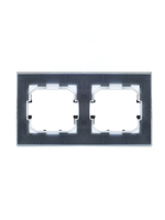 BRITE Рамка 2-местная IP44 РУ-2-БрС-44 сталь IEK