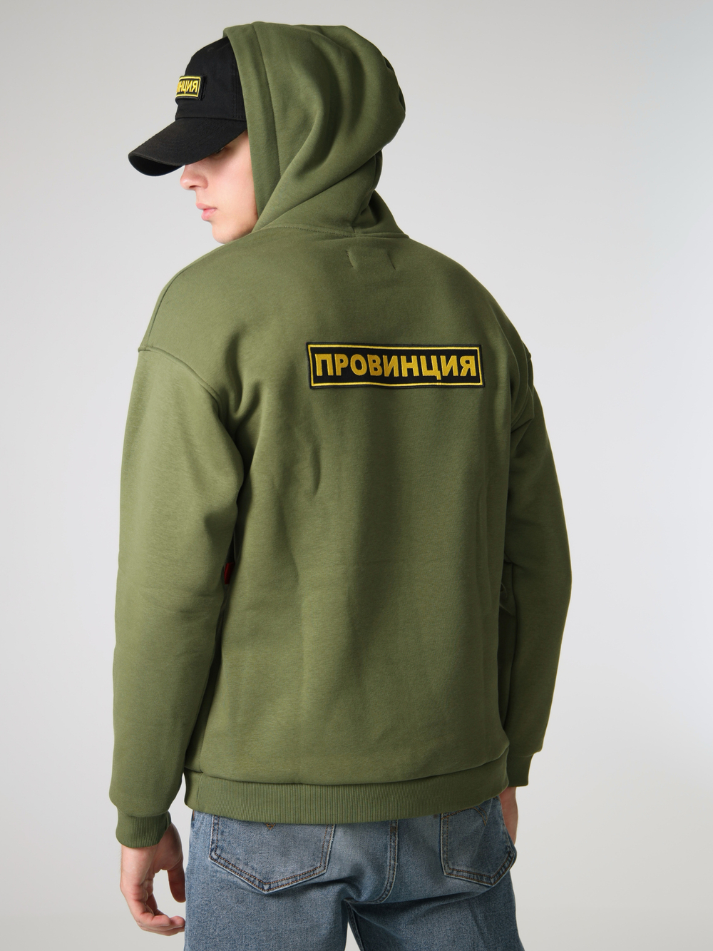 Купить худи мужское хаки зеленое провинция