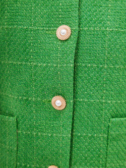 Базовый жакет из твида, зеленый