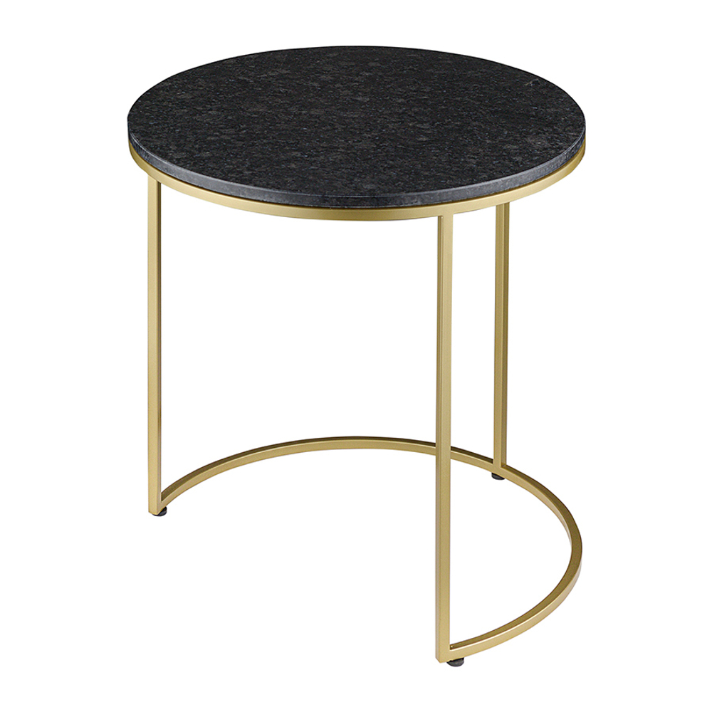 Набор из 2-х кофейных столиков hans, D40 см и D50 см, черный мрамор