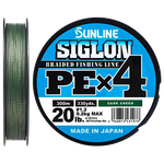 Шнур SunLine Siglon PEx4 150m 0.4 0.296mm 22.0kg 60lb Dark Green