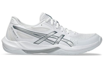 Женские кроссовки для бадминтона/сквоша Asics Gel-Rocket 12 - white/pure silver