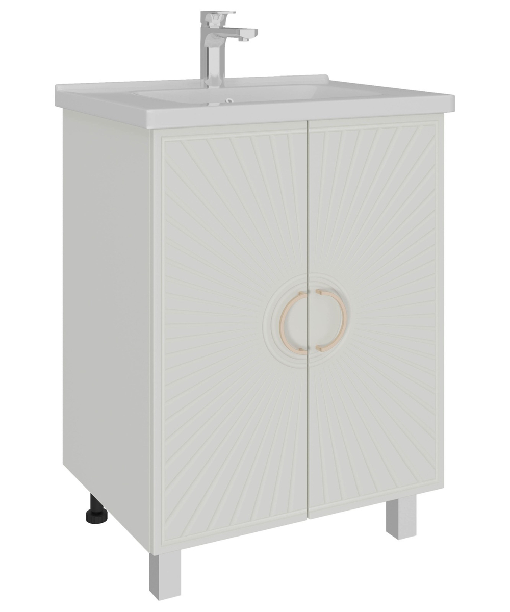 AVK2. Тумба напольная, 2 Двери, 800, коллекция (Зара 2.0, Cersanit Como, Белый снег, Молочный глянец)