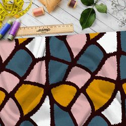 Ткань шелк Армани ненасыщенный крупный витраж