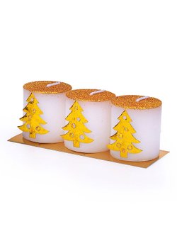Набор свечей восковых Золотая ёлочка (00-7034)