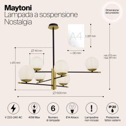 Потолочная люстра Maytoni MOD048PL-06G