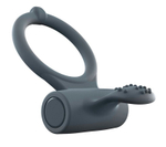 Эрекционное кольцо Dorcel Power Clit с вибрацией, серое