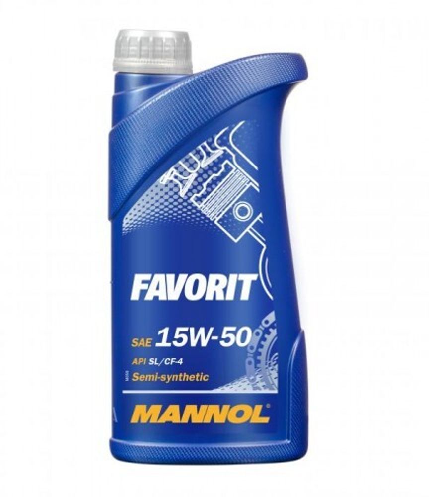 MANNOL 7510 Favorit 15W-50 SL/CF/CF-4 ACEA Масло моторное, 1л