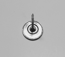 Кнопка (гвоздь, игла) металлическая с насечкой, 16мм
