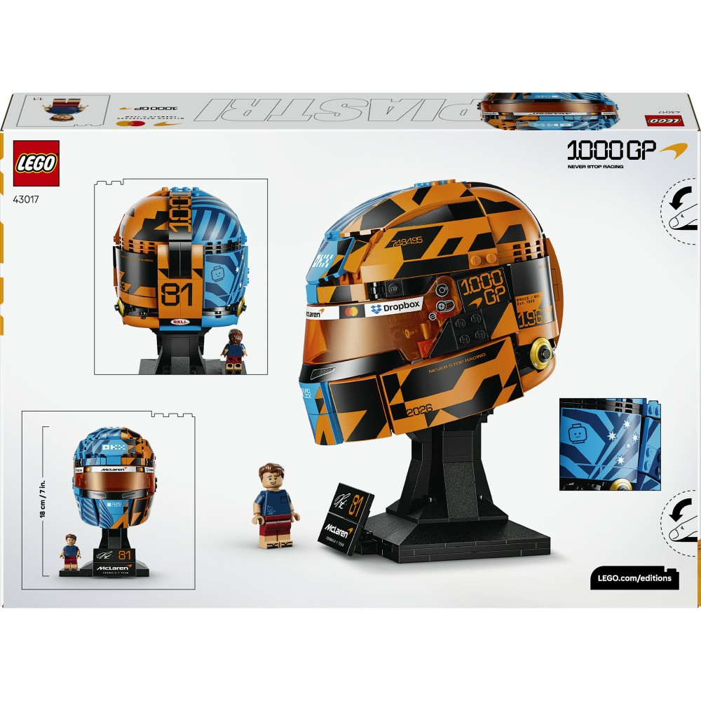 Конструктор LEGO Editions Sports 43017 Шлем Оскара Пиастри McLaren F1 Team — фото 12