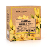 Набор космет. VEGAN.Love.Studio "Vanilla, Amber, Musk", (гель д/душа 300 мл + крем-лосьон 150 мл)