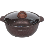 Кастрюля-жаровня алюминий, антиприг, 4 л, с крыш, Kukmara, Granit Ultra, жга41а, красн