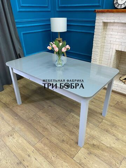 Большой кухонный стол "Макси", металлик