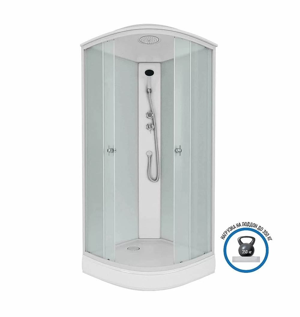 Душевая кабина Niagara Promo P90/13/MT, раздвижные двери, низкий поддон, тропический душ