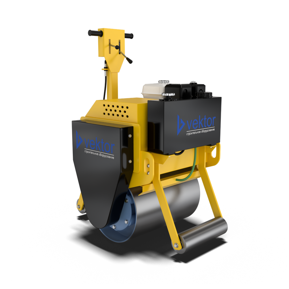 Ручной мини виброкаток Vektor VR-600 одновальцовый - [308 кг / Honda GX160]