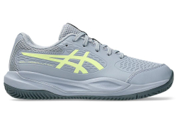 Детские теннисные кроссовки Asics Gel-Resolution X GS Clay - grey blue/pistachio