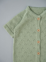 Песочник вязаный из хлопка, Серо-зеленый