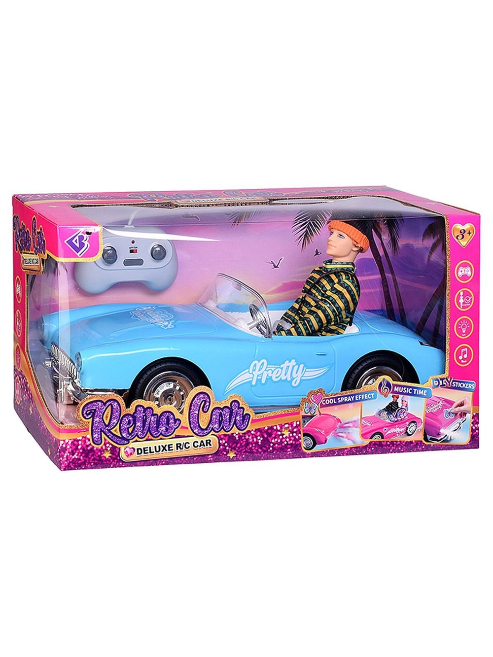 Машинка Кабриолет для куклы на радиоуправлении (886-14)