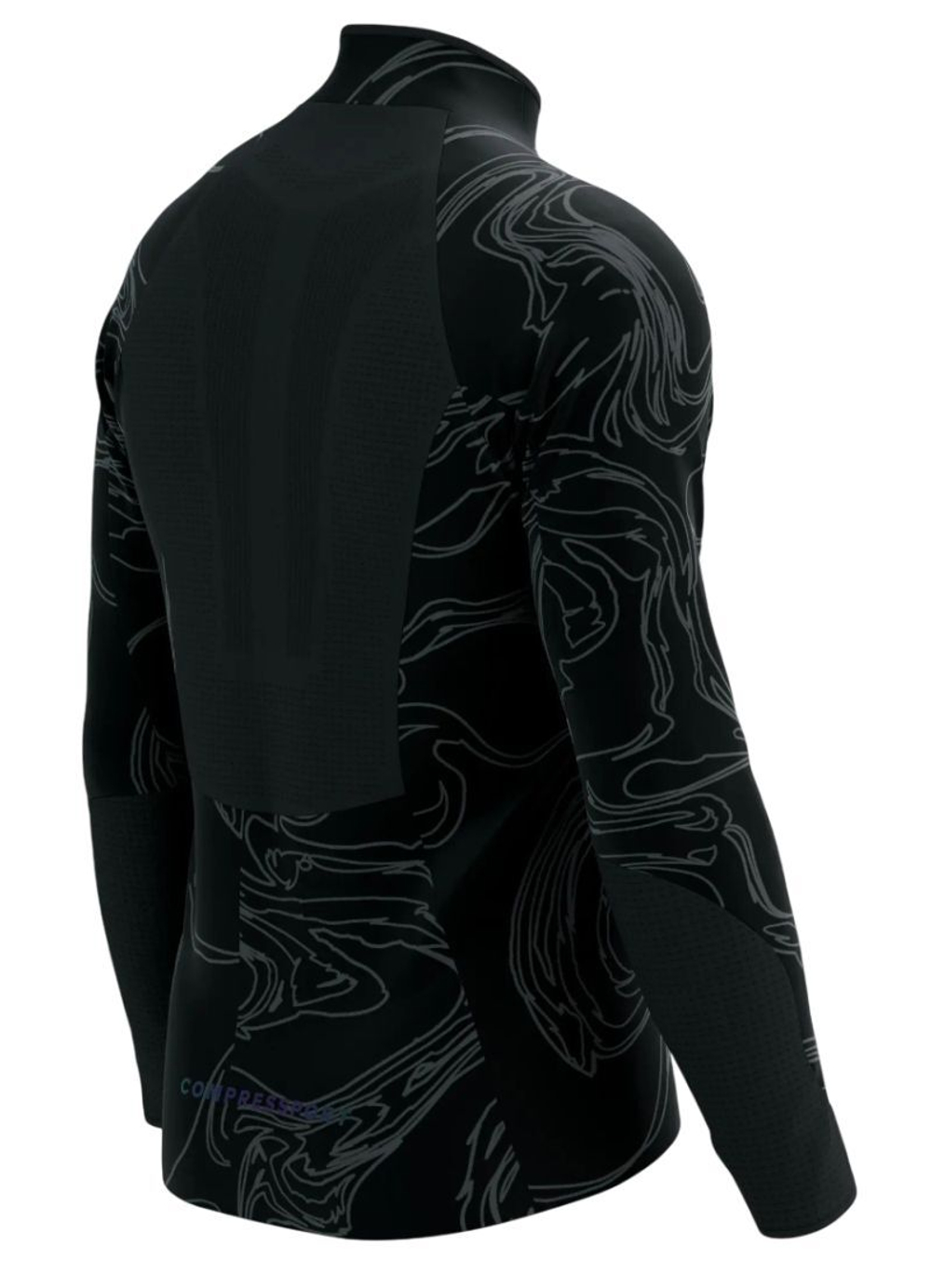 Куртка теннисная Compressport Hurricane Windproof - black/aurora