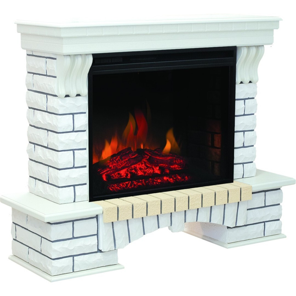 Электрокамин RealFlame Philadelphia 25,5/26 DN орех с очагом 3D Novara