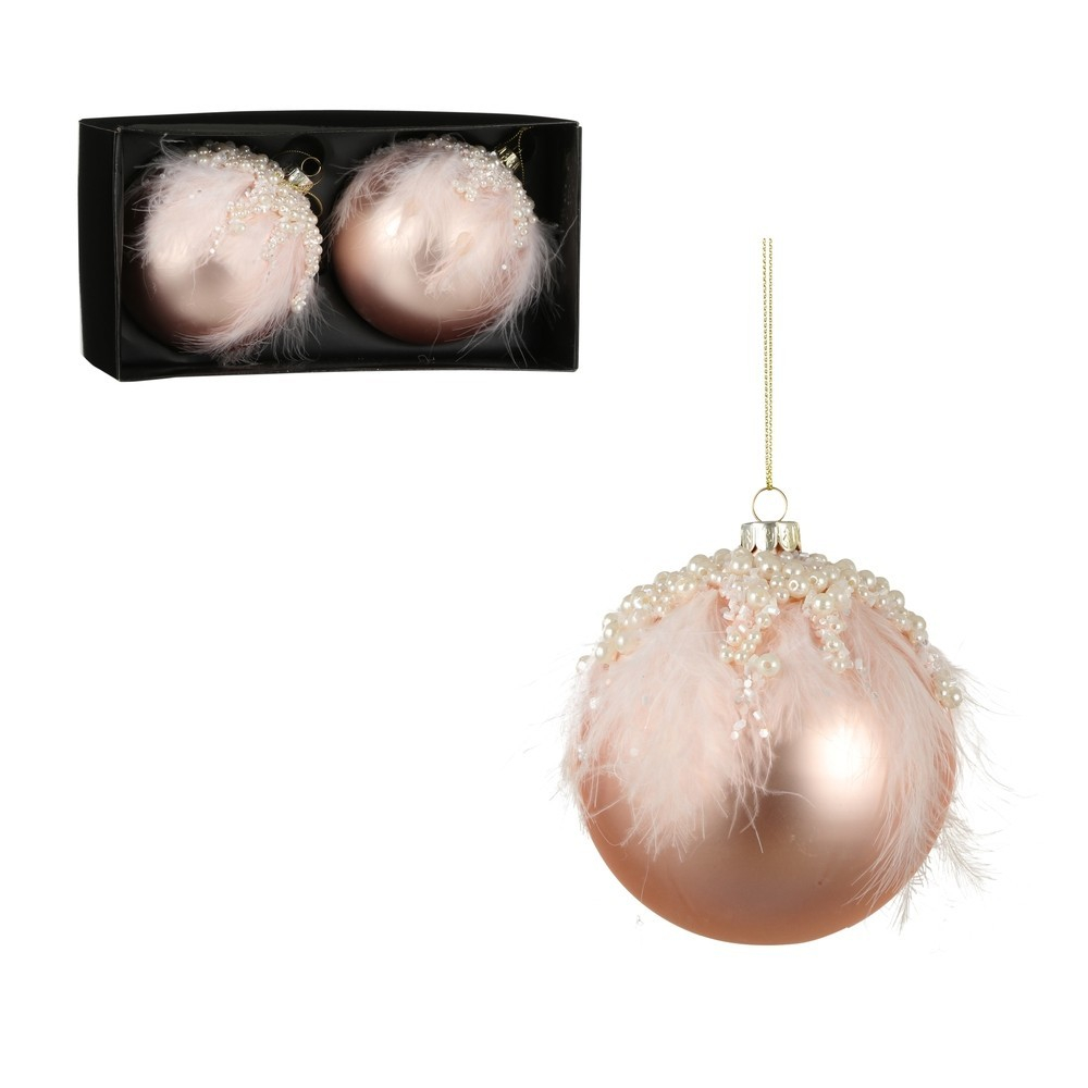 Набор шаров 2шт 10см House of Seasons розовый 1069294