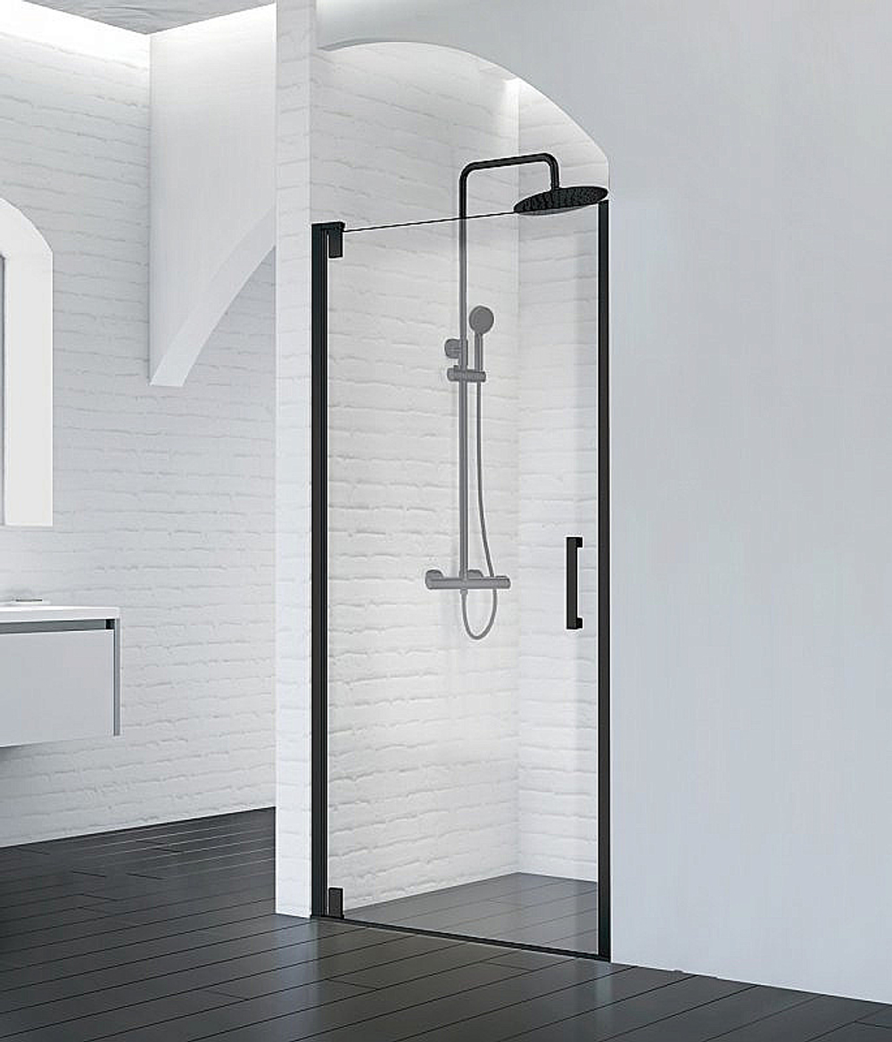 Душевая дверь BelBagno MARMI B-1 90 стекло прозрачное/профиль черный