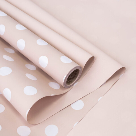 Пленка "Горохи" 58см*10м КОФЕ