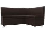 Диван кухонный угловой Уют правый угол, Коричневый, Экокожа, 28385
