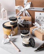 Подарочный набор с медом, свечами и орехами