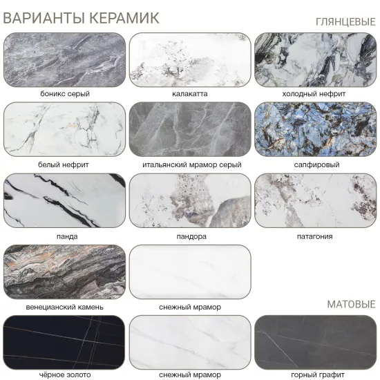 Стол раскладной Rhein (140+40+40) керамика глянцевая Cold Jade
