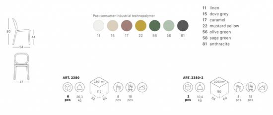 Стул пластиковый Hug Go Green