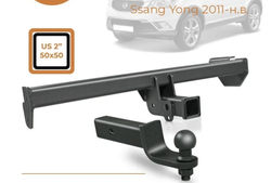 Фаркоп AvtoS для Ssang Yong Actyon 2011-2014 с универсальной электрикой Smart и сертификатом в комплекте, арт.(SY 014B+smart)