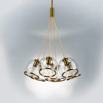 729071 Люстра SFERICO 7х40W E27 ЛАТУНЬ/ПРОЗРАЧНЫЙ