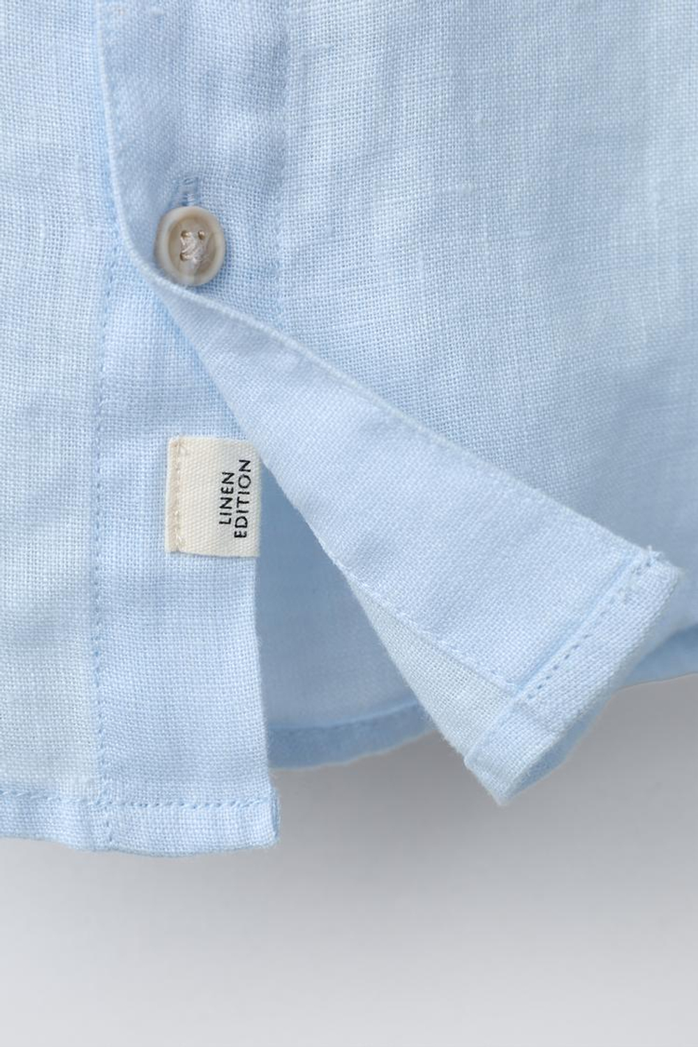 ZARA РУБАШКА ИЗ 100% ЛЬНА, СИНИЙ