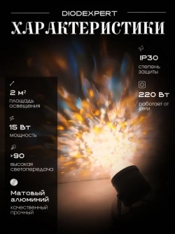 Лампа настольная ночник с проекцией