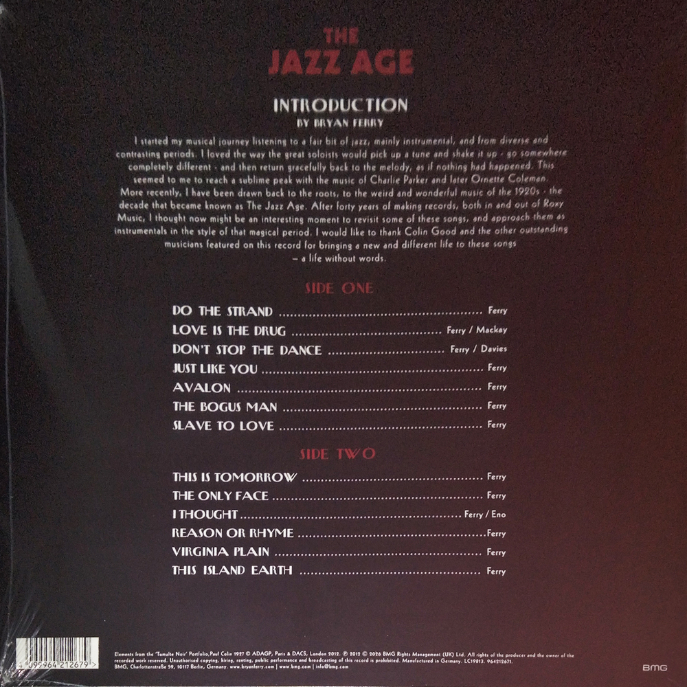 Bryan Ferry and His Orchestra / The Jazz Age (Limited Edition)(Coloured Vinyl)(LP)
