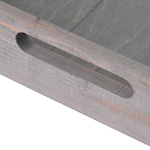 Набор деревянных подносов 38х28 см в стиле рустик (состаренный), 2 шт, столики для завтрака в постель Флоутард, для кухни, серый