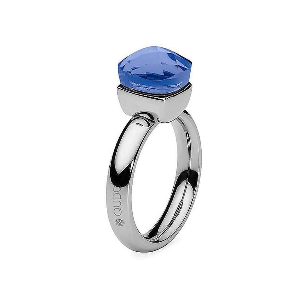 Кольцо Qudo Firenze bermuda blue 16 мм 611630/15.9 BL/S цвет голубой, серебряный