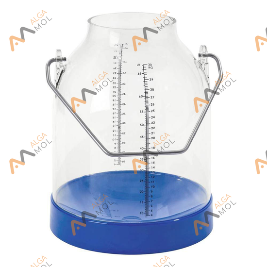 Фляга пластиковая для доения 25 л, синяя, Китай