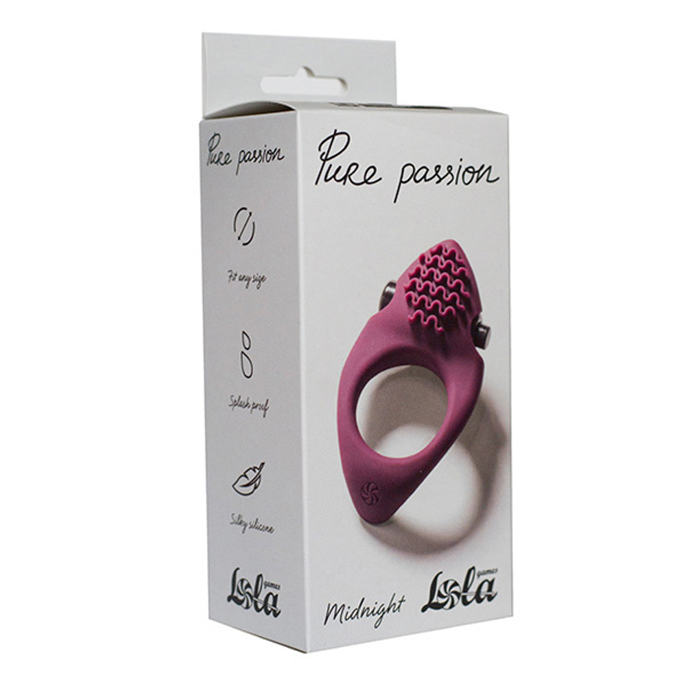 Эрекционное виброкольцо Lola Games Pure Passion Midnight Wine Red 1300-02lola