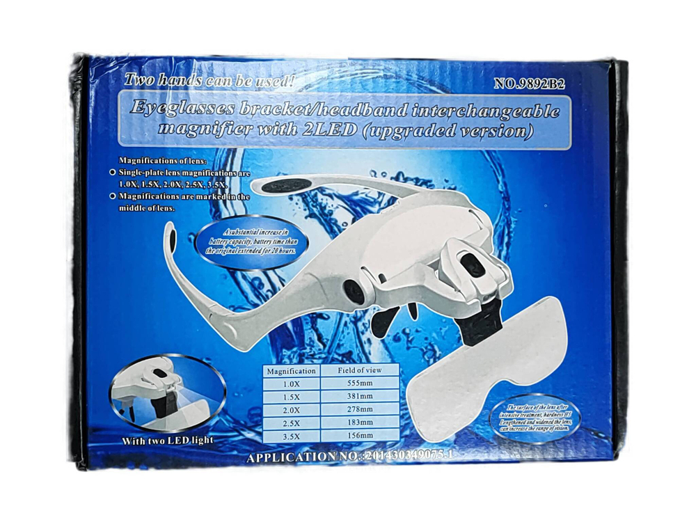 Лупа налобная с подсветкой MG9892B2