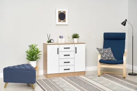 Комод К1000-2Д дуб вотан / белый