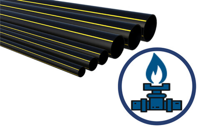 Труба для газа ПНД ПЭ100 SDR11 d90х8,2 PN10, 13 м (ГОСТ Р 58121.2-2018)