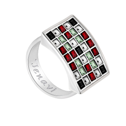 "Avatar" кольцо в родиевом покрытии из коллекции "Digital" от Jenavi