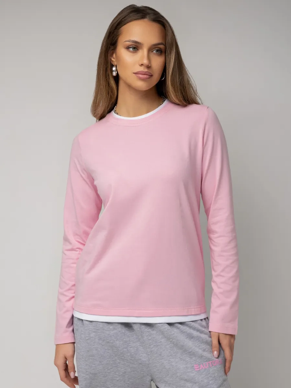 Лонгслив двойной базовый